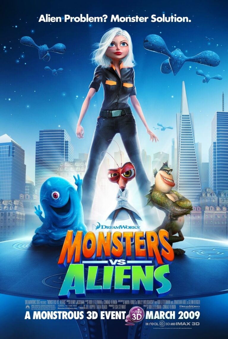 Poster for the movie "Monsters vs Aliens"
